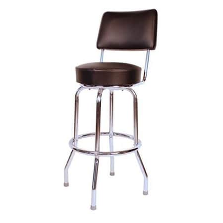 Richardson Seating Corp Richardson Seating Corp 1957BLK 1957- 30 in. Floridian Swivel Bar Stool; Black;  - Chrome 1957BLK